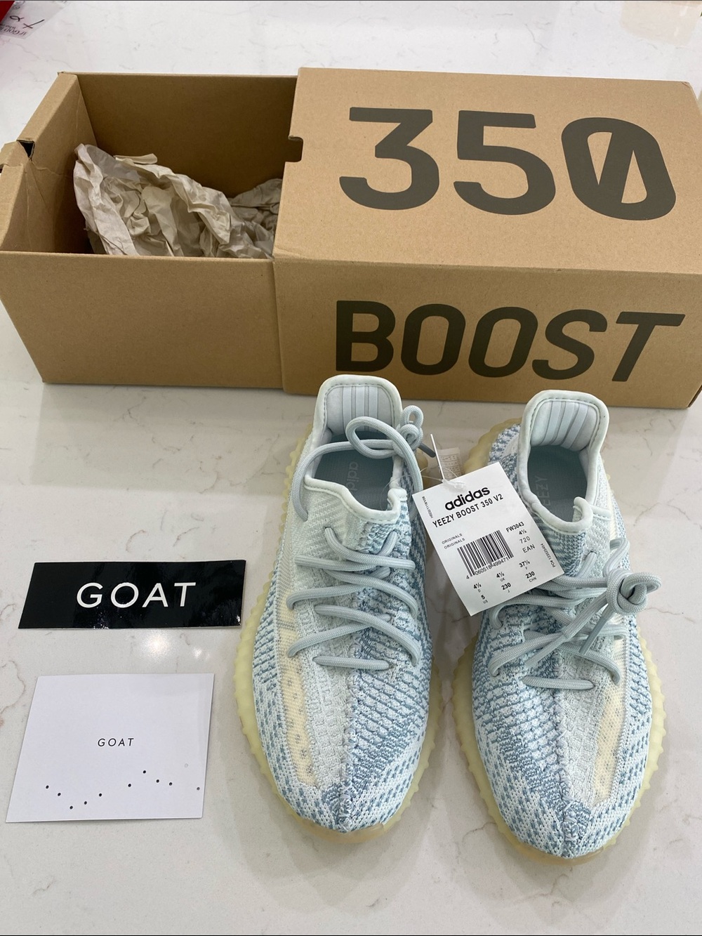 adidas Yeezy Boost 350 V2 - Light Blue & Cream